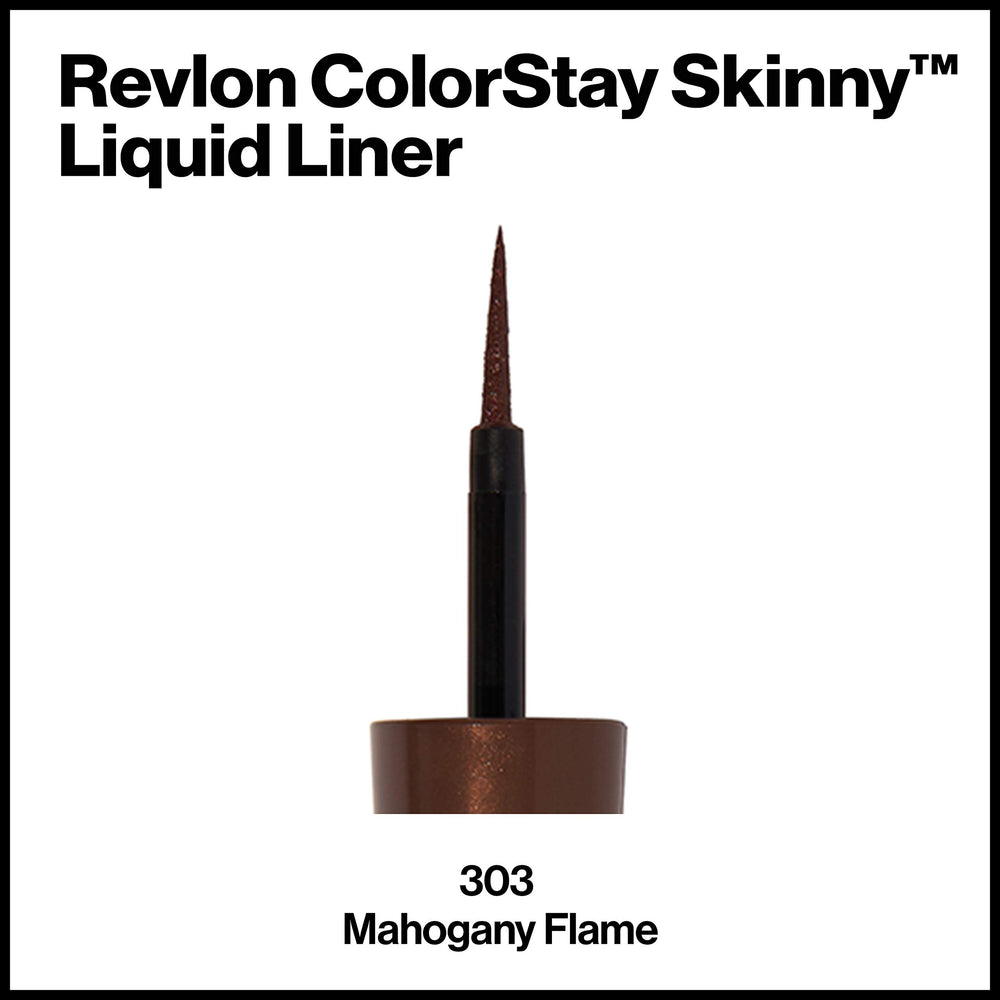 Revlon Skinny Liquid Eyeliner applying along lash line for definition