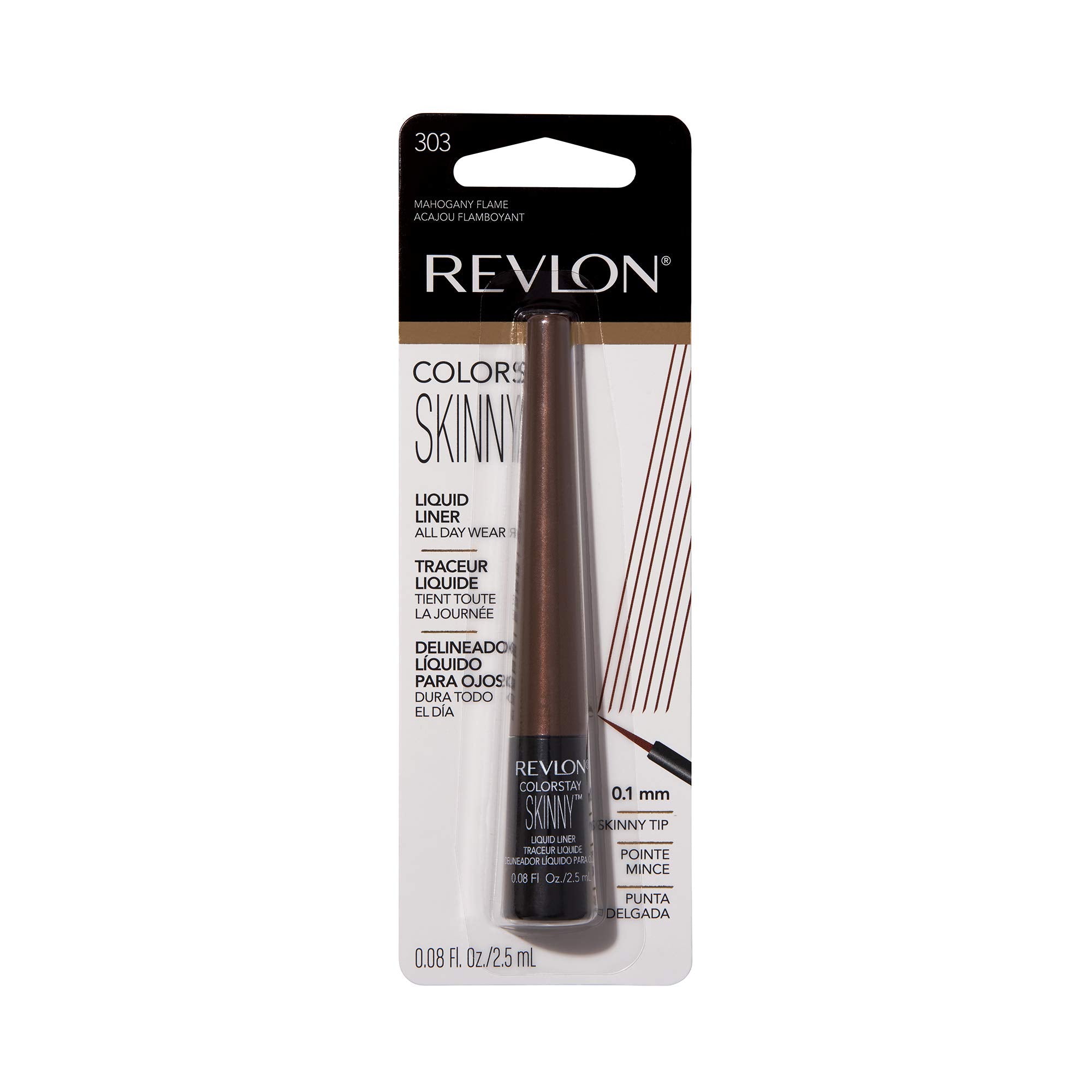 Revlon Skinny Liquid Eyeliner longwear look suggests all-day wear