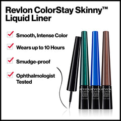 Revlon Skinny Liquid Eyeliner waterproof test demonstrates smudge-proof wear