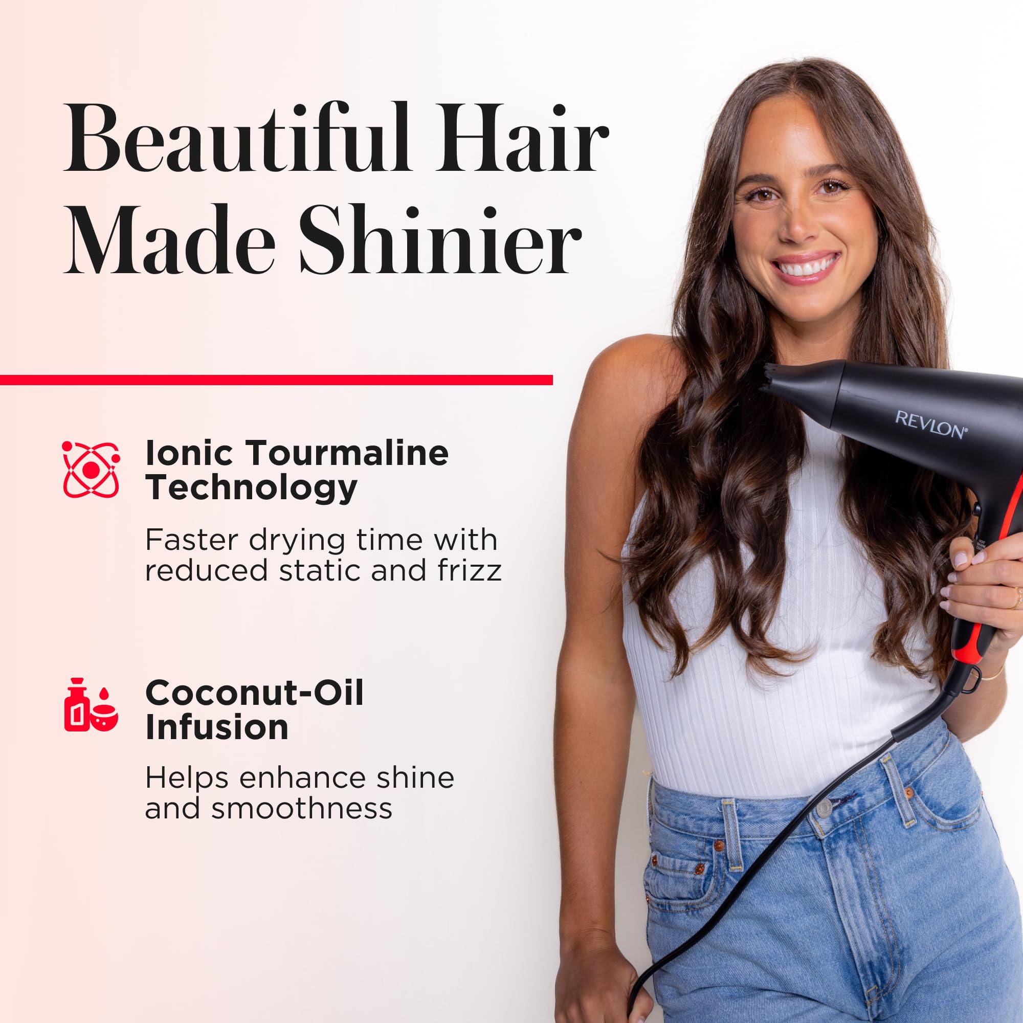 Revlon SmoothStay diffuser attachment creates defined curls and volume.