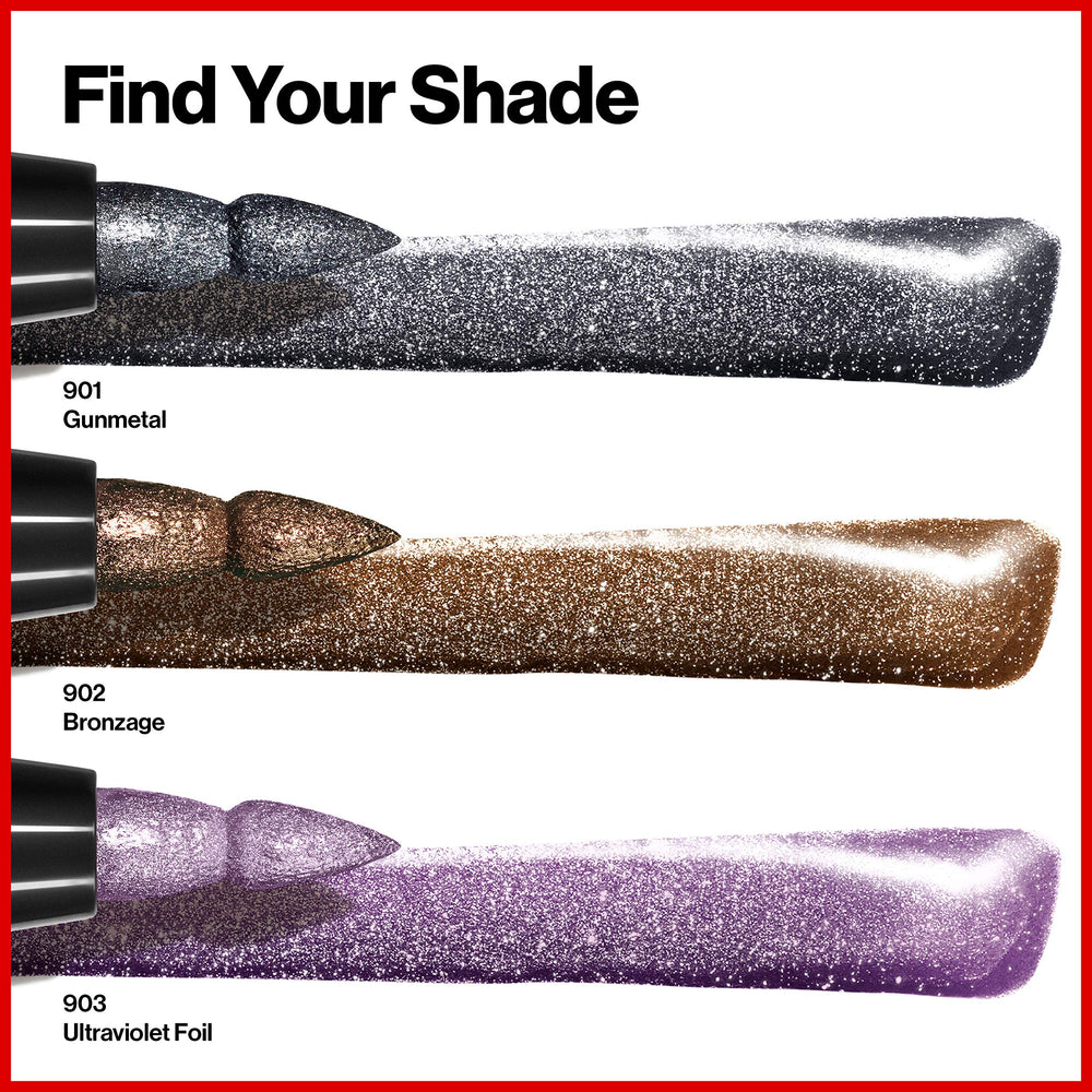 REVLON So Fierce Chrome Ink Bronzage shade delivers warm champagne-metal glow