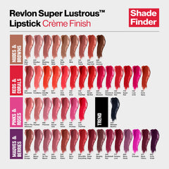 REVLON Super Lustrous Lipstick Glide shot demonstrates moisturizing feel and comfortable all-day wear.