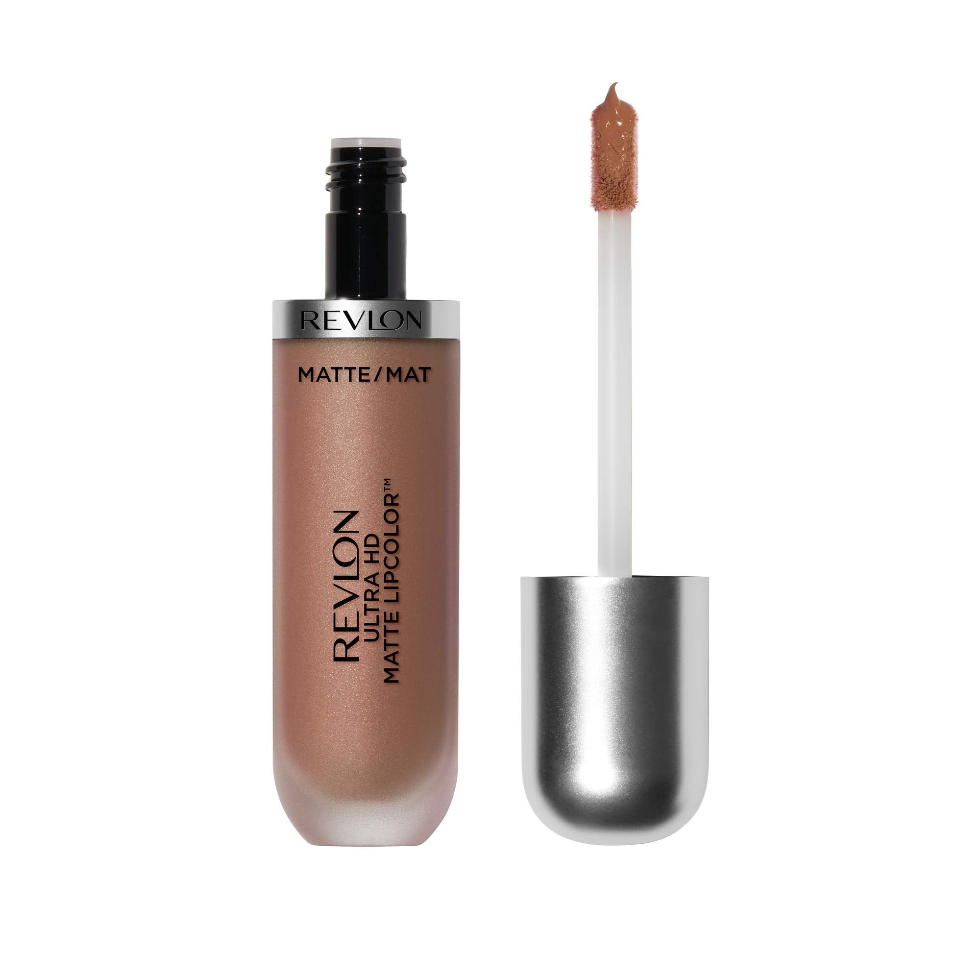 Revlon Ultra HD Matte Lipcolor plush applicator glides on for precise application.