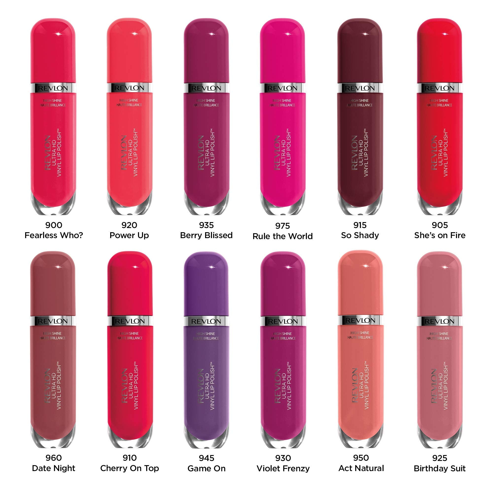Revlon Ultra HD Vinyl Lip Polish close-up gloss texture and vibrant lacquer finish