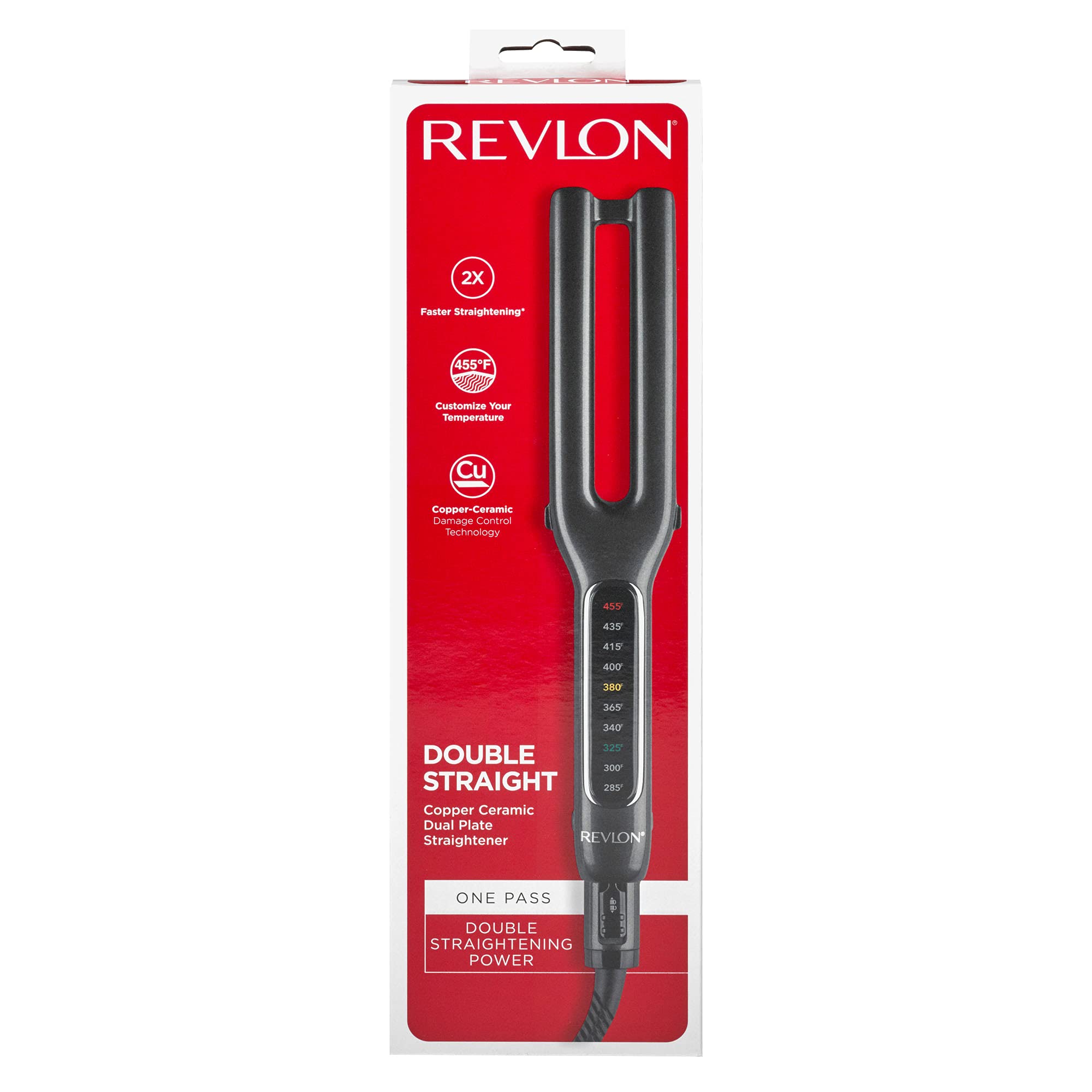 REVLON universal dual voltage travel design highlights easy power on the go.