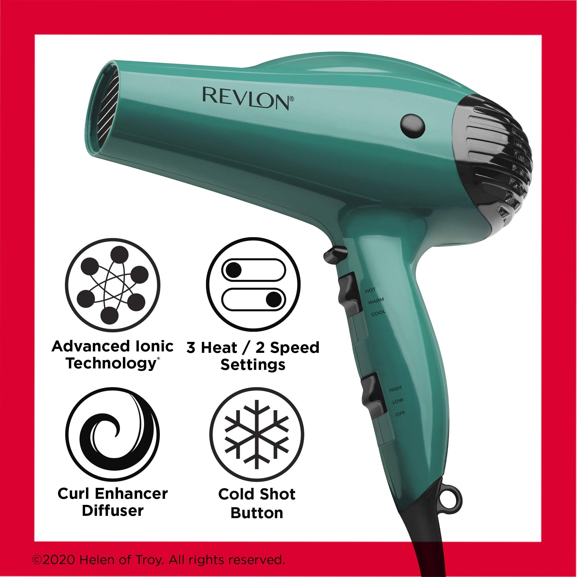 Revlon Volume Booster offers 3 heat and 2 speed settings for versatility.