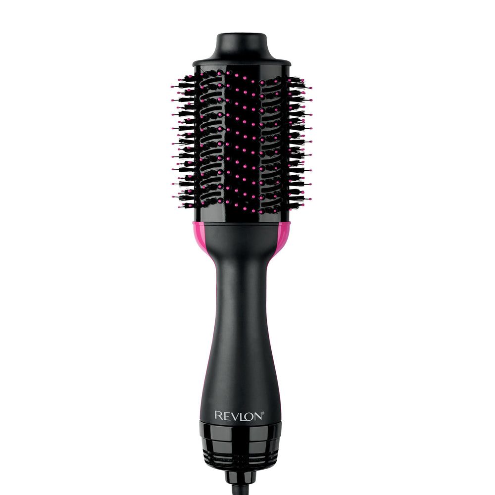 REVLON front view of the Volumizer in black showing sleek design and easy styling