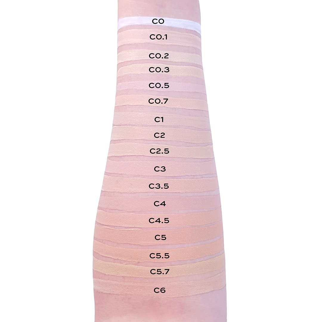 Revolution Beauty London Conceal & Define skin swatch showing C1 shade for fair to light tones