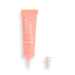 Revolution Beauty London Superdewy Liquid Blush You Had Me at First Blush swatch for vibrant pink glow.