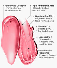 REVOMADIC REVO Collagen Jelly cross-section shows multi-layer hydration across skin