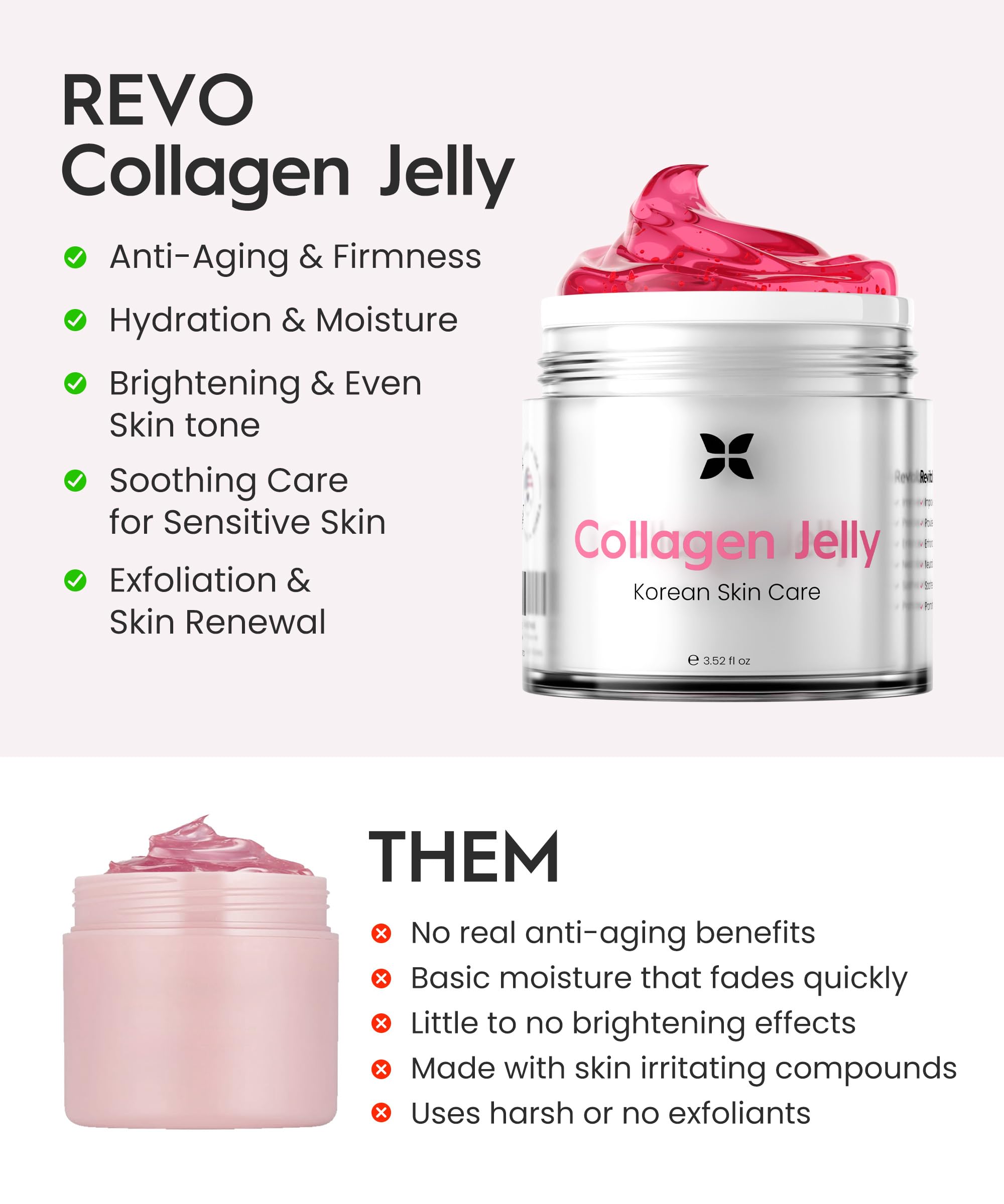 REVOMADIC REVO Collagen Jelly texture provides quick absorption for dewy glow