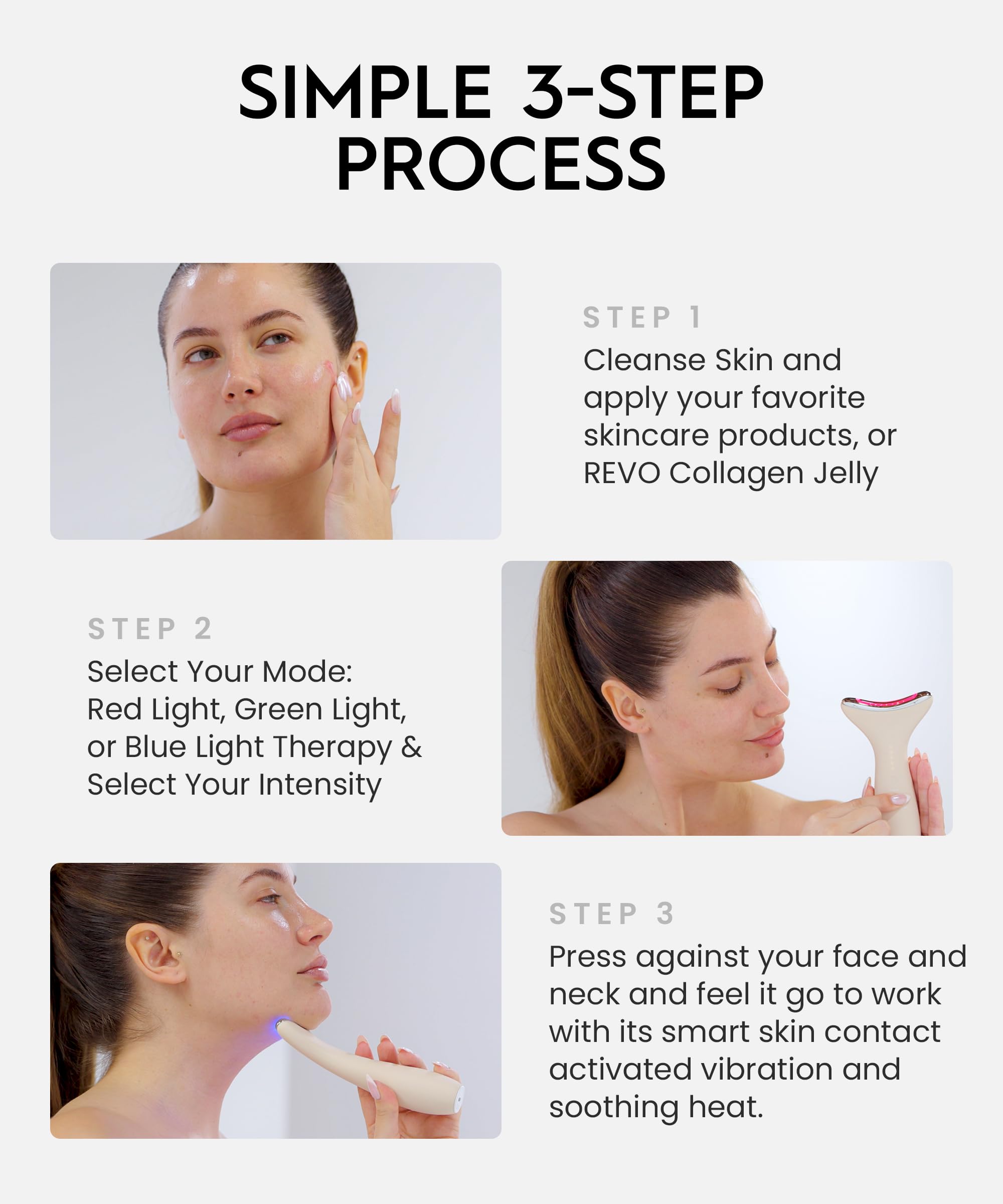 REVOMADIC REVO Genie gua sha contouring tool integration supports gentle lymphatic drainage