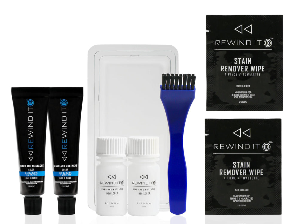 REWIND IT 10 packaging showcases ammonia-free formula and easy-to-use applicator.