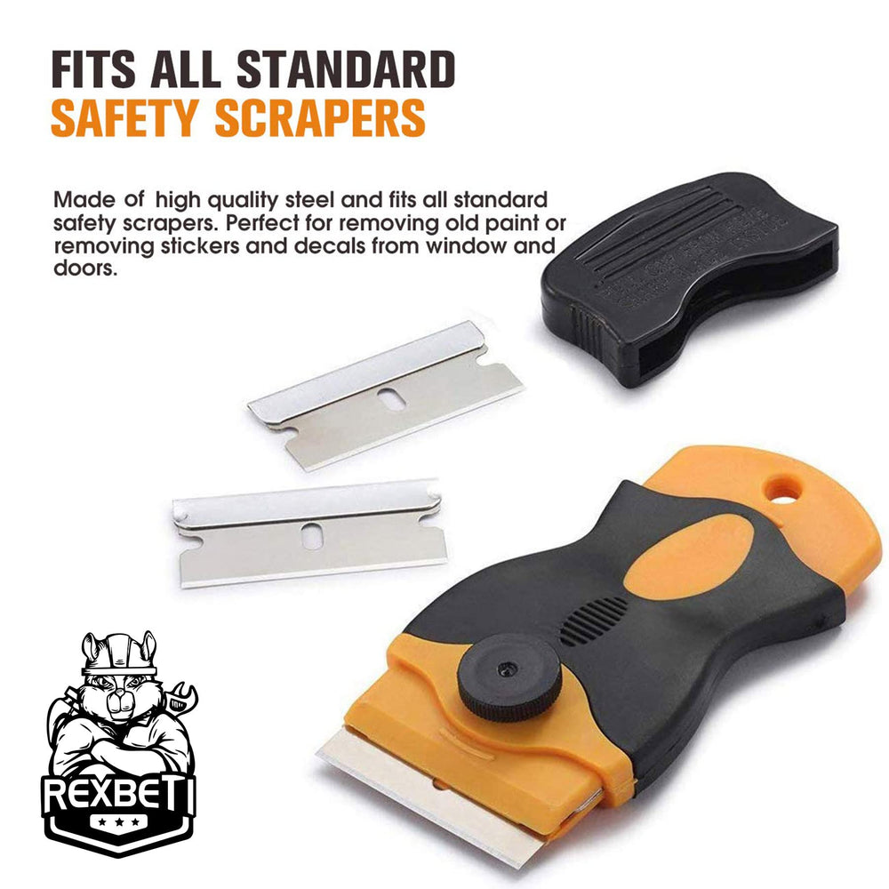 REXBETI blades individually wrapped in antirust waxed paper for protection.