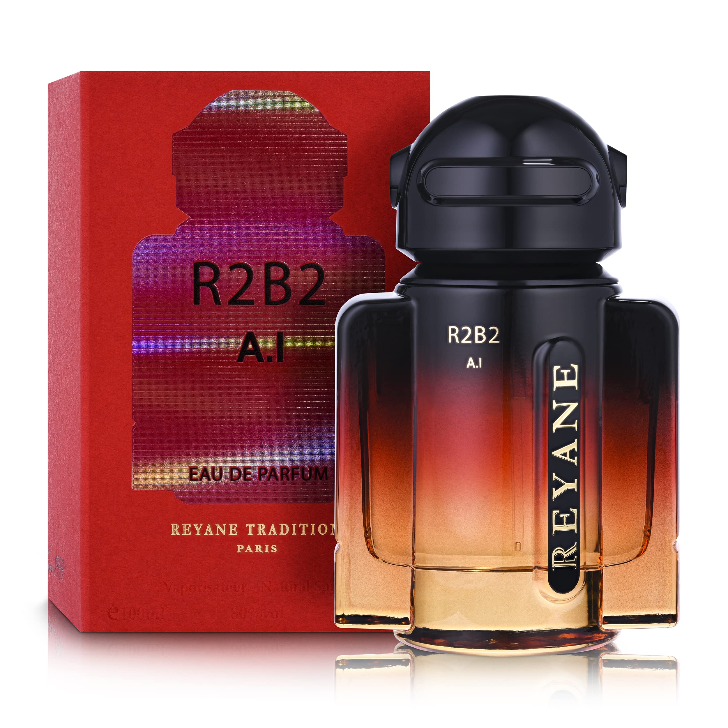 Reyane Tradition R2B2 AI laser-spray action shows precision mist for even coverage on skin.