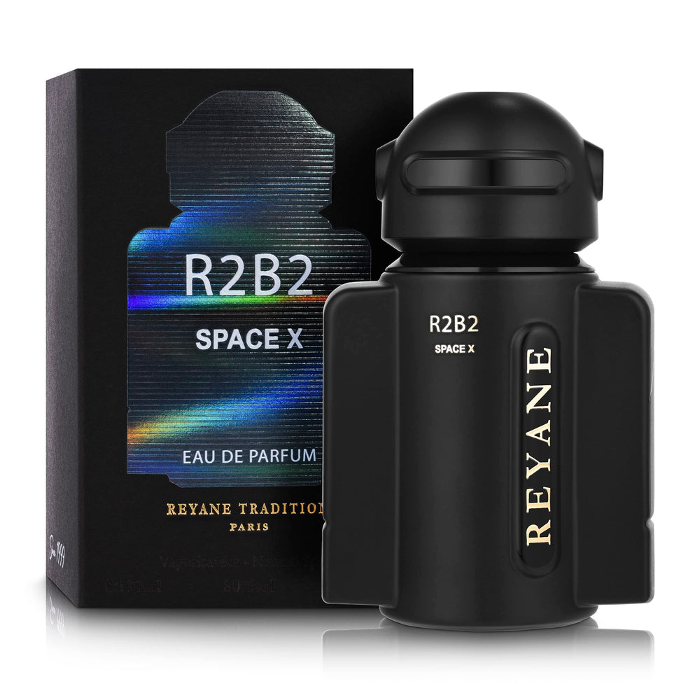 Reyane Tradition R2B2 Space X bottle angled for daily wear and confident style