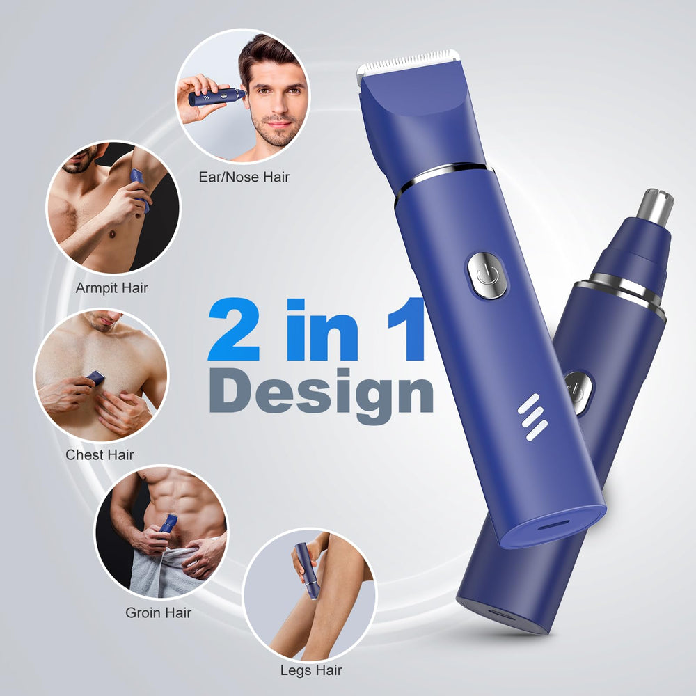 REYOLL electric razor body-trimmer with guard-change enables precise body grooming.