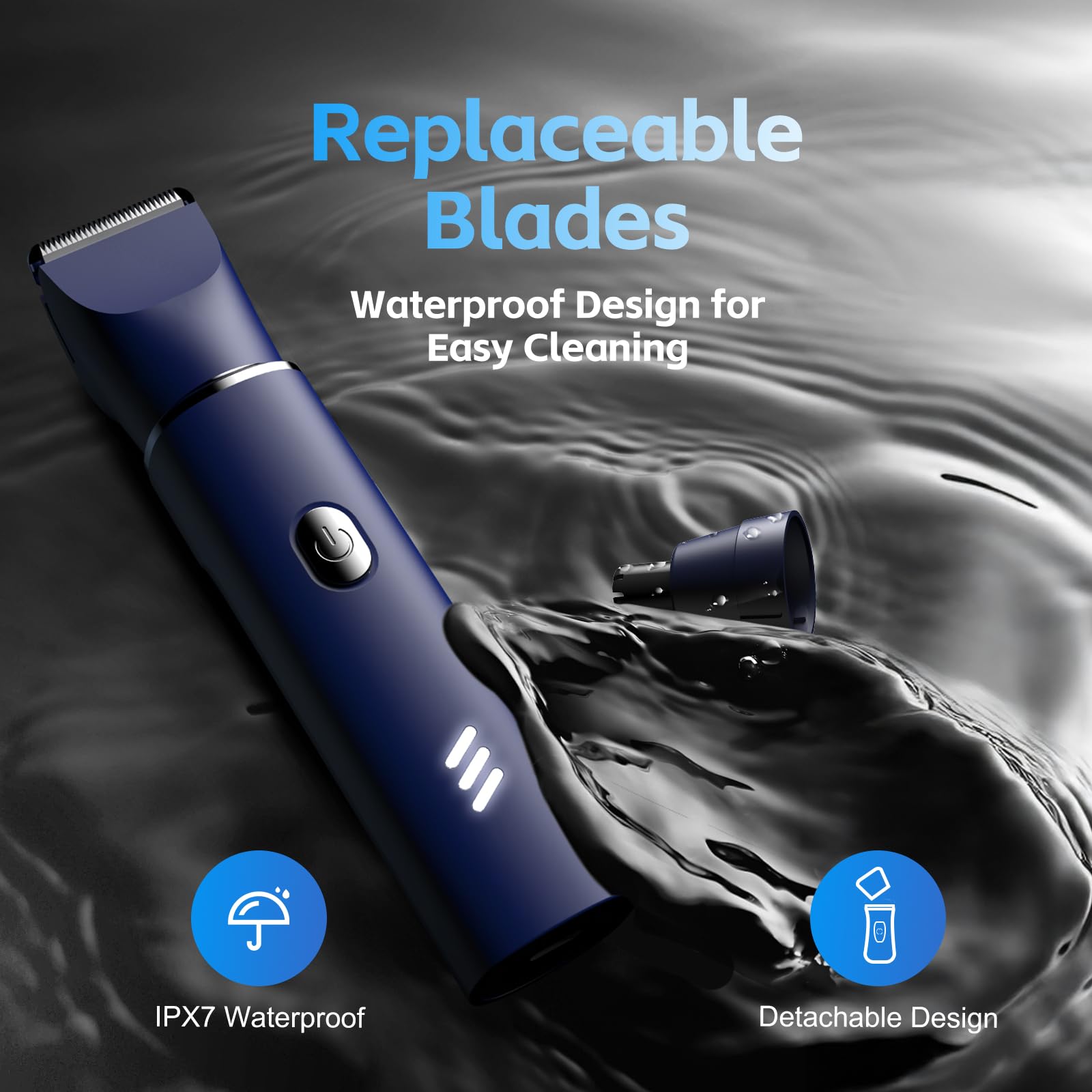 REYOLL electric razor USB-C charging port for fast power on the go.