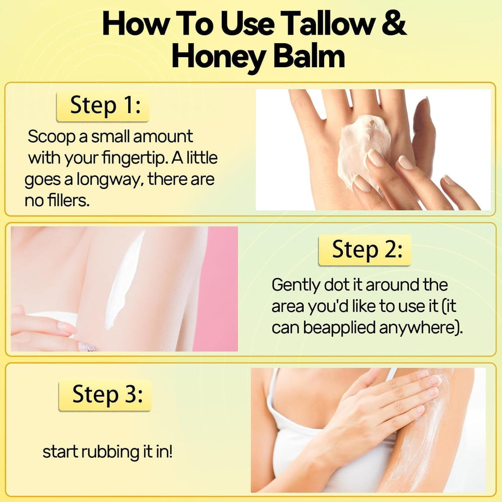 rezebu tallow and honey balm jar closeup highlighting rich texture for deep moisturization