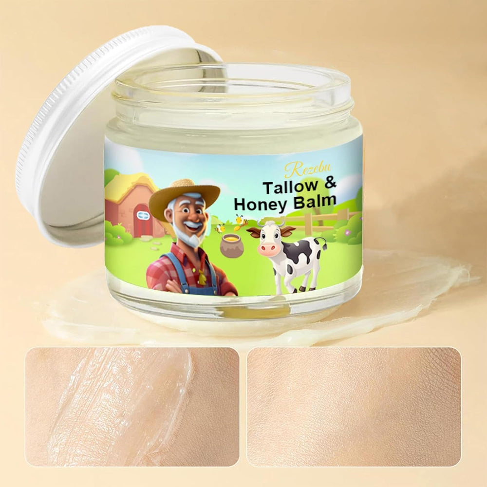 rezebu tallow and honey balm travel-size tin for on-the-go hydration