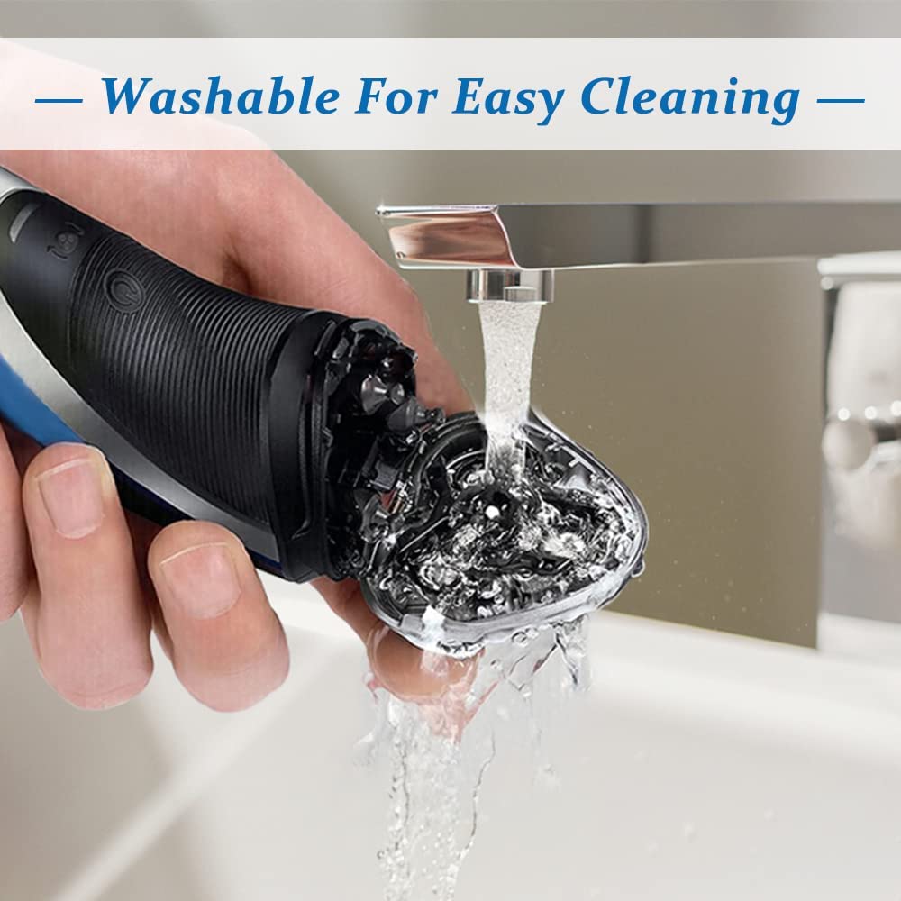 RF RollingFit cleaning brush included with HQ8 blades for gentle blade maintenance
