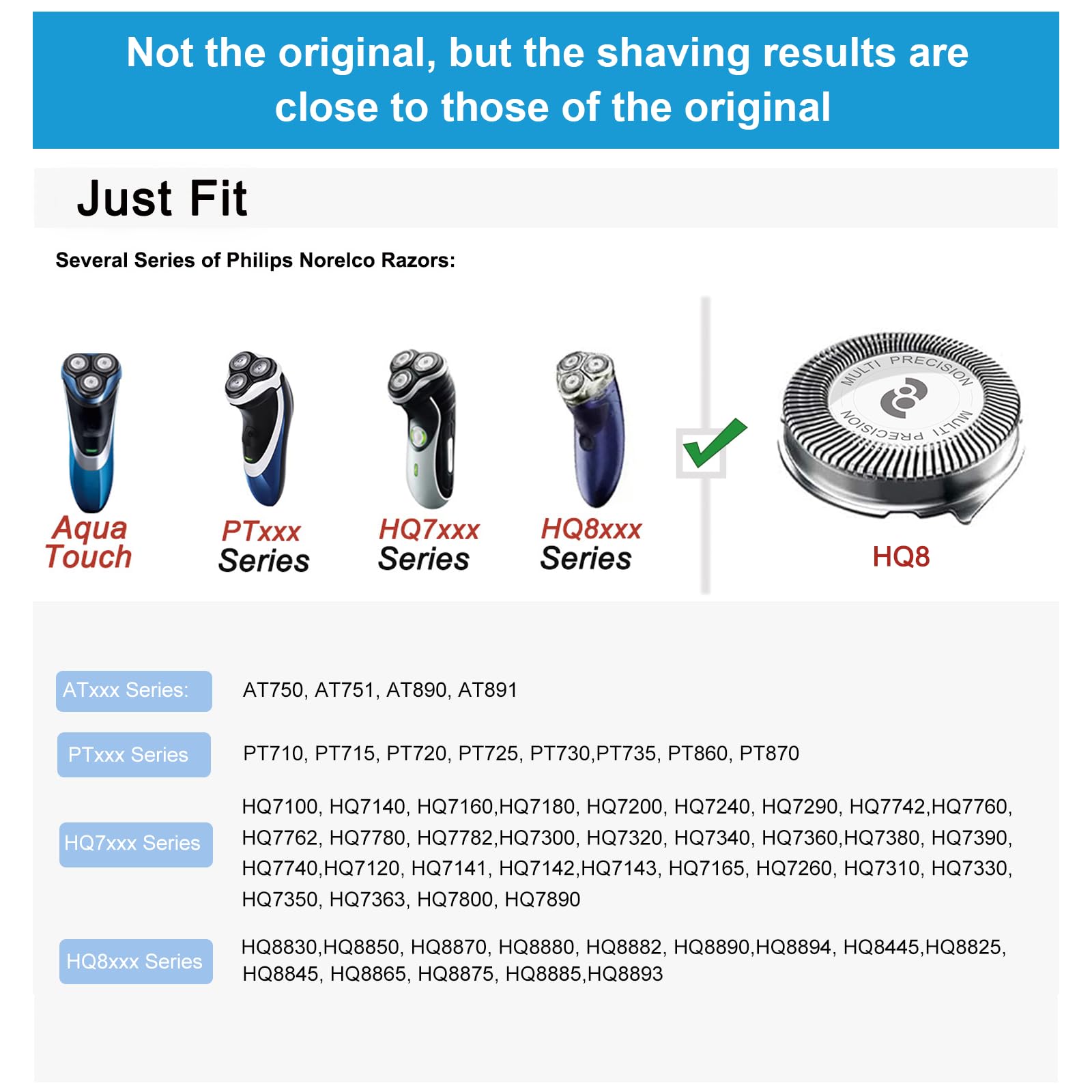 RF RollingFit HQ8 head installation demonstrates easy replacement for quick grooming upgrades
