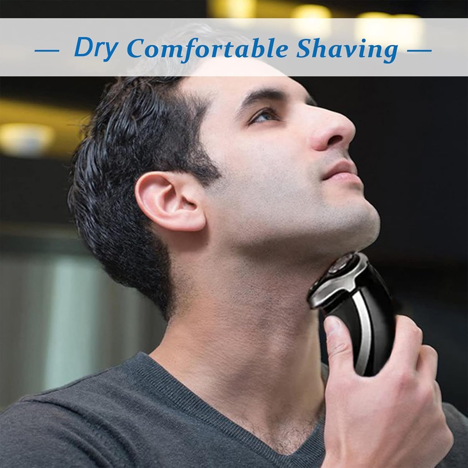 RF RollingFit HQ8 blade profile provides skin-friendly contact for gentle beard removal