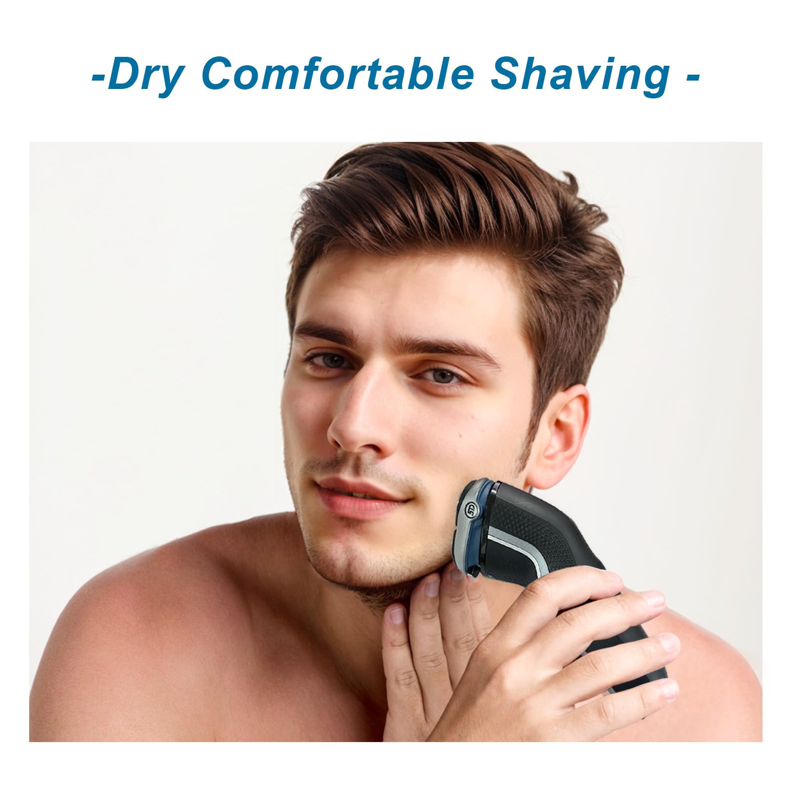 RF RollingFit SH30 dry-shave setup guide featuring rounded heads for smooth use.