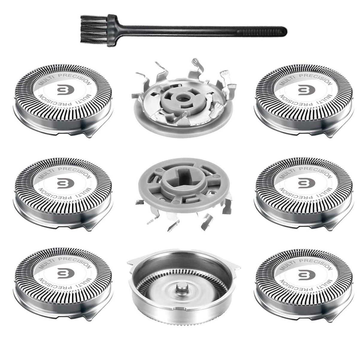 RF RollingFit SH30 head close-up shows durable blades for a smooth, close shave.