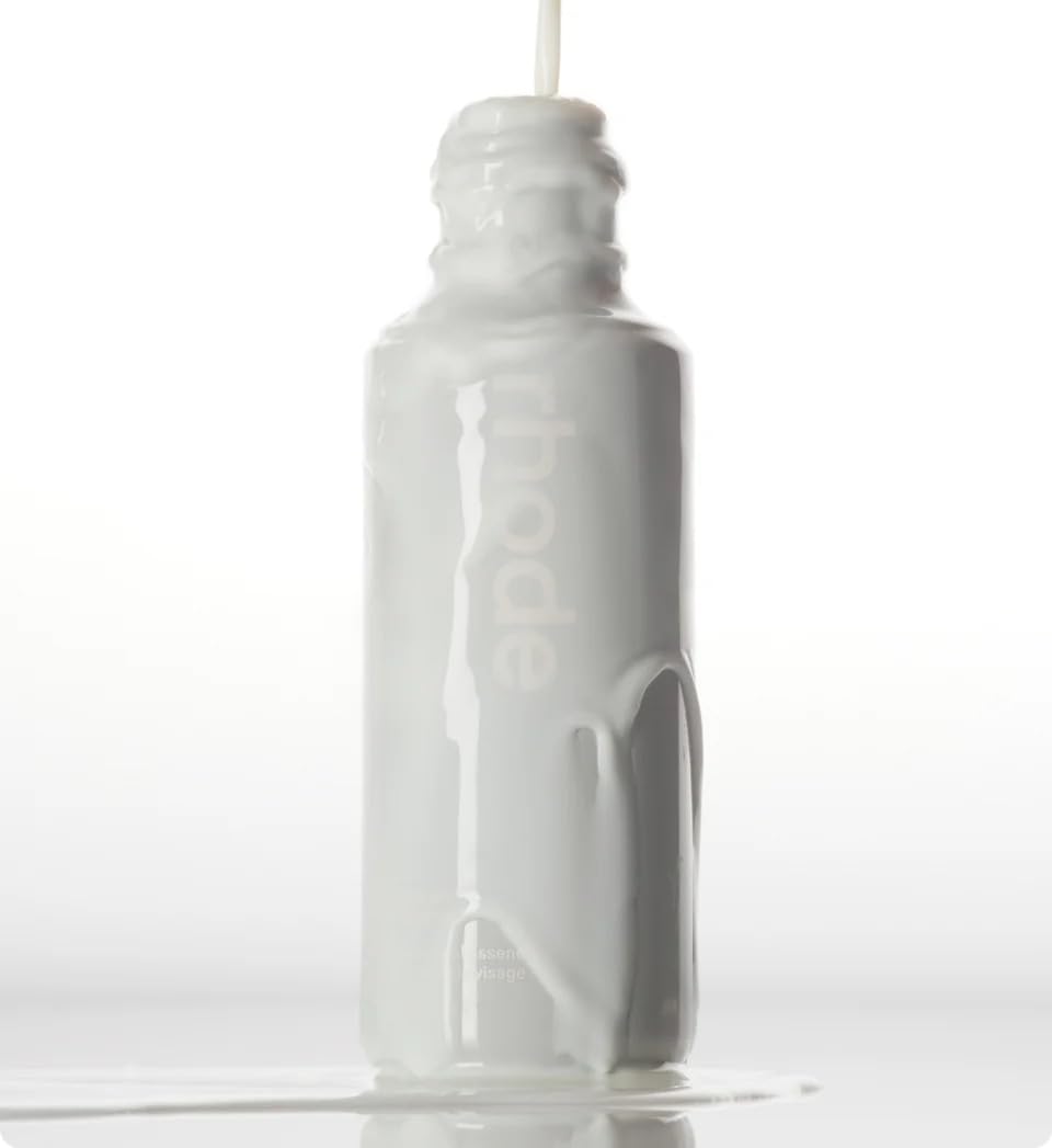 Rhode Glazing Milk close-up texture showcases lightweight hydration for calm skin prep
