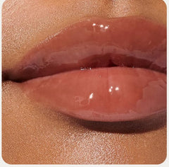 Rhode Lip Tint Toast close-up shows dewy finish without stickiness