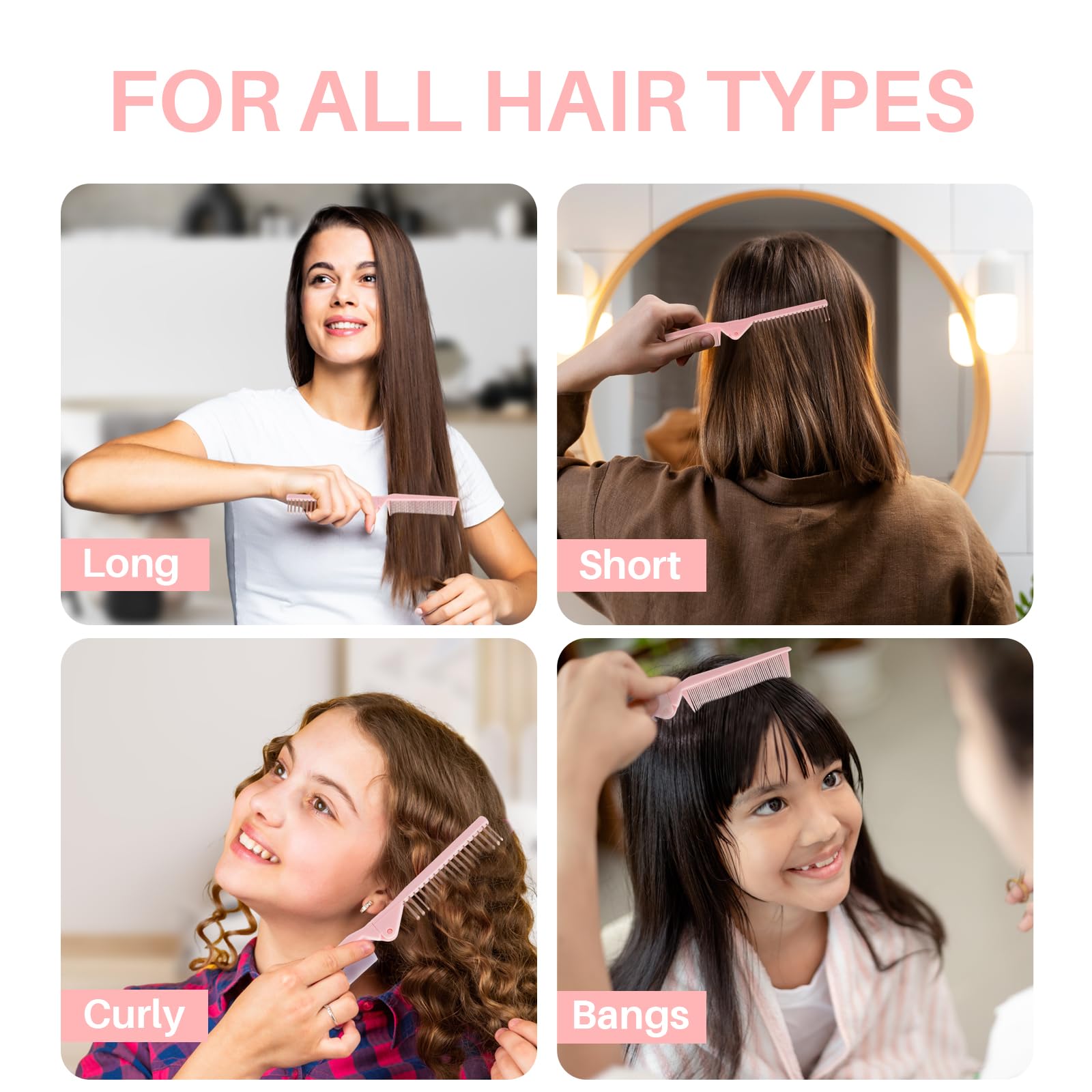 RHOS soft-bristles and smooth tips enable gentle detangling.