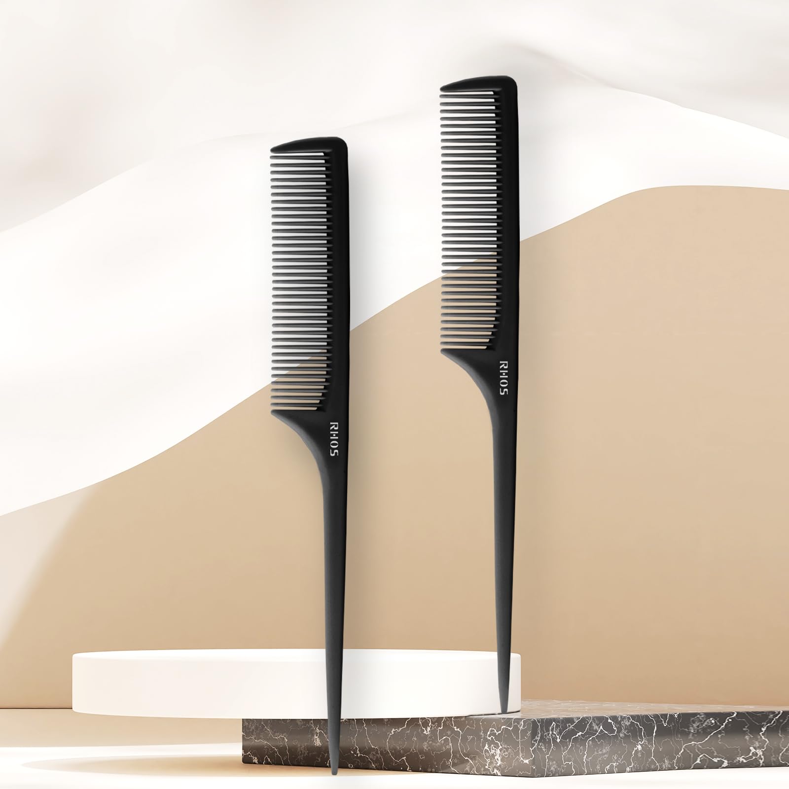 RHOS professional hairdressing comb for precise cutting, coloring, and styling.