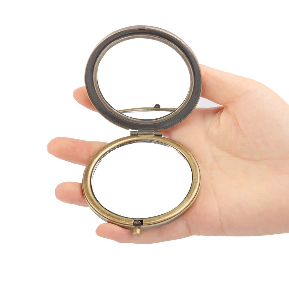 Rich Boxer double-sided magnifying mirror close-up demonstrates precise makeup application and detail.