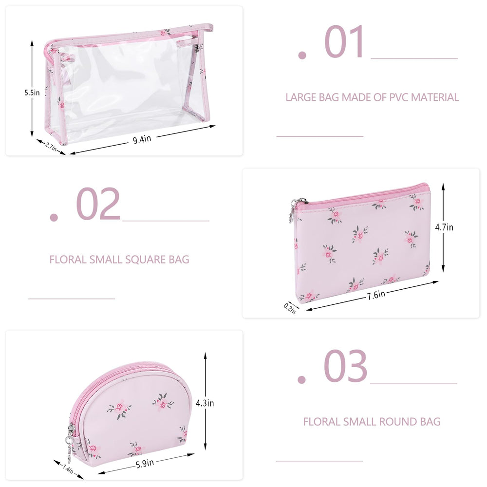 Richeart compact travel toiletry bag fits in carry on and purse