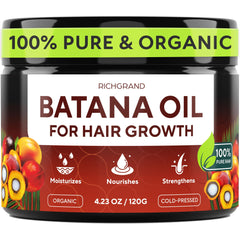 RICHGRAND Batana Oil bottle 4oz nourishes hair for fuller strands.