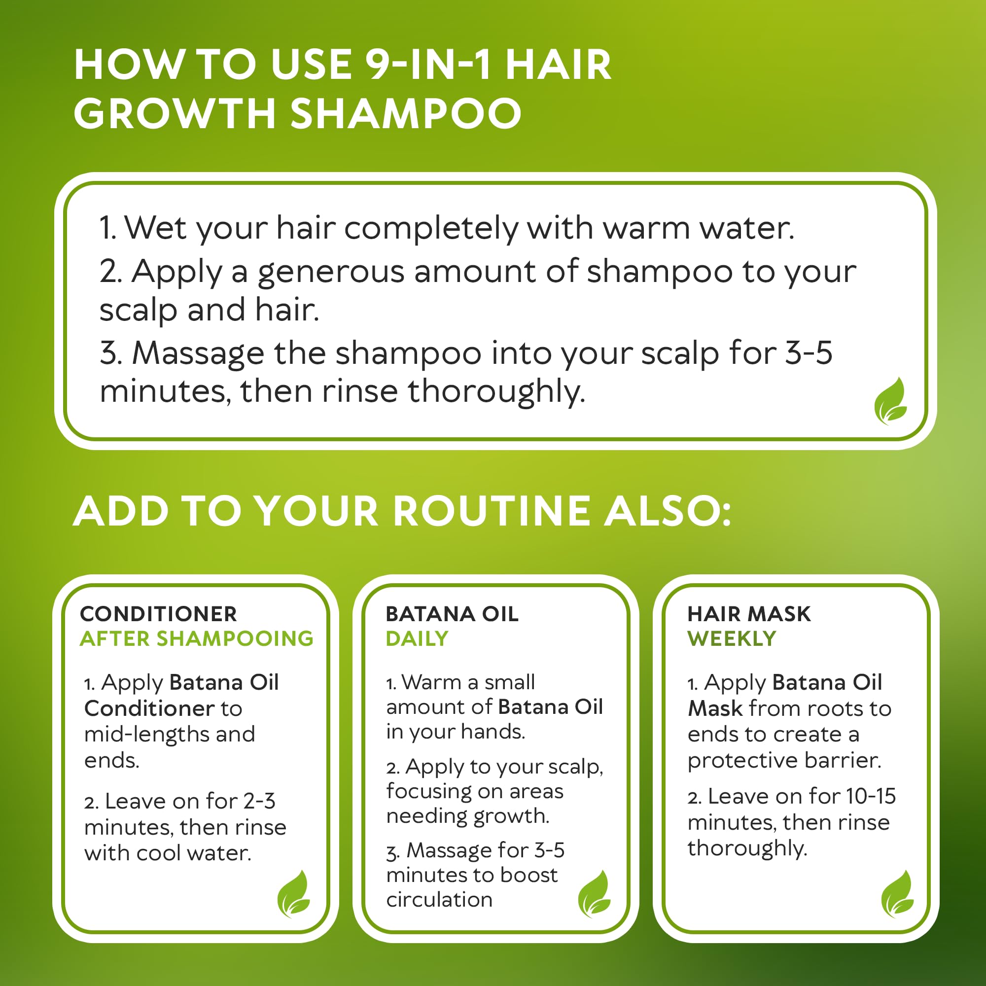 RICHGRAND Batana Oil Shampoo blend of Argan Tea Tree Grapeseed for moisture
