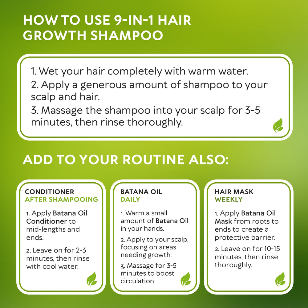 RICHGRAND Batana Oil Shampoo blend of Argan Tea Tree Grapeseed for moisture