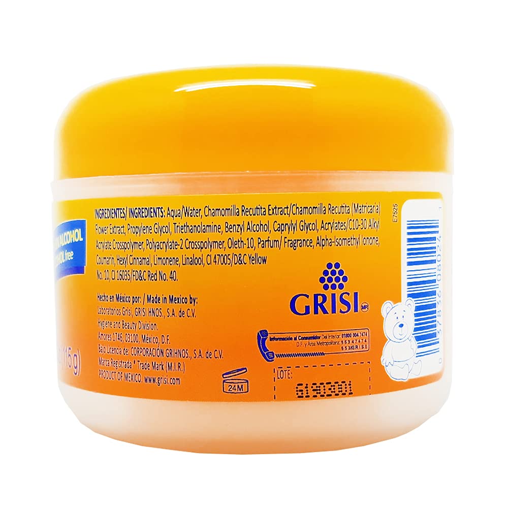 Ricitos de Oro Chamomile Styling Gel alcohol-free label communicates gentle, daily baby hair care.
