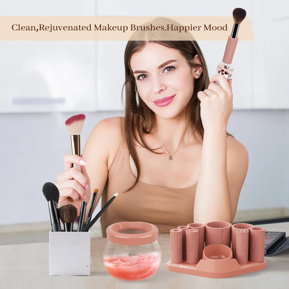 RICRIS deep-clean cosmetics residues refreshes brush bristles for renewed use