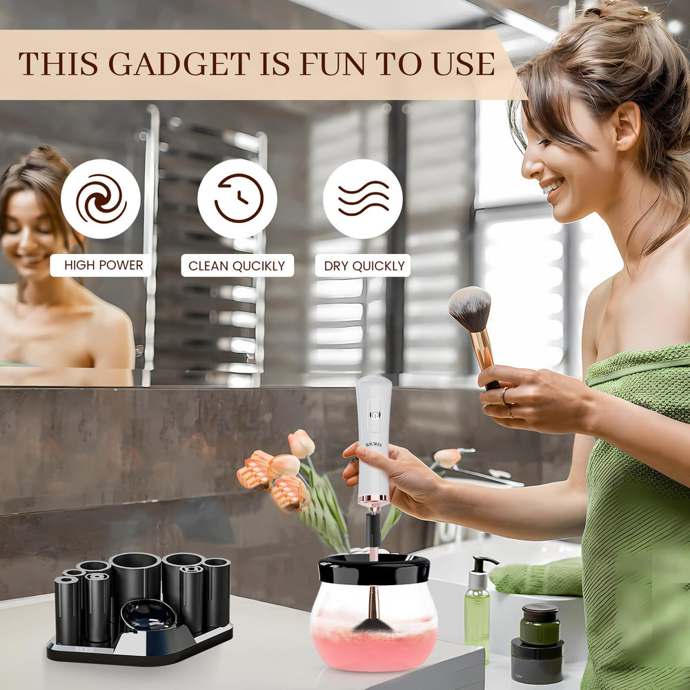 RICRIS Premium Brush Washer USB and battery power option for travel use.