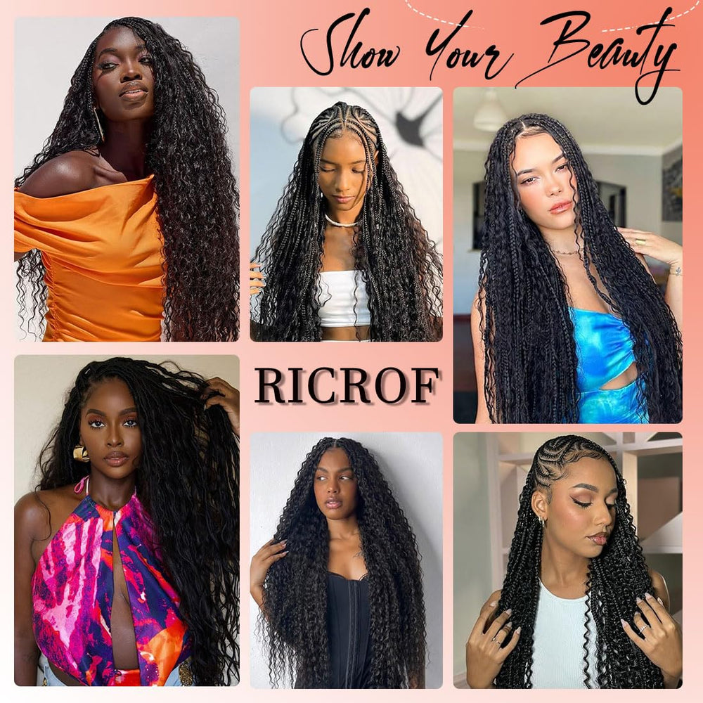 RICROF color options 1B and 4-27 4, true-to-length curls for versatility
