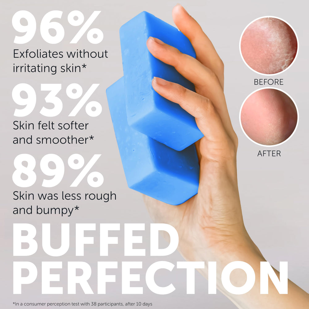 Rida Body Soap with AHA bubbles improves skin smoothness during cleansing