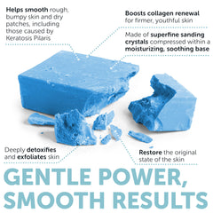 Rida Body Soap micro pumice beads action reveals renewed, soft skin