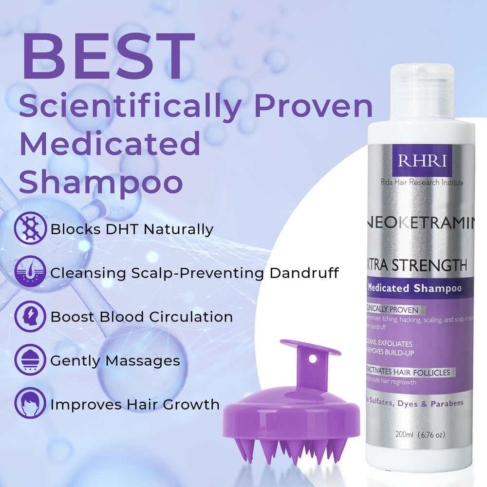 Rida Hair anti-fungal shampoo lather close-up shows rich cleansing foam.