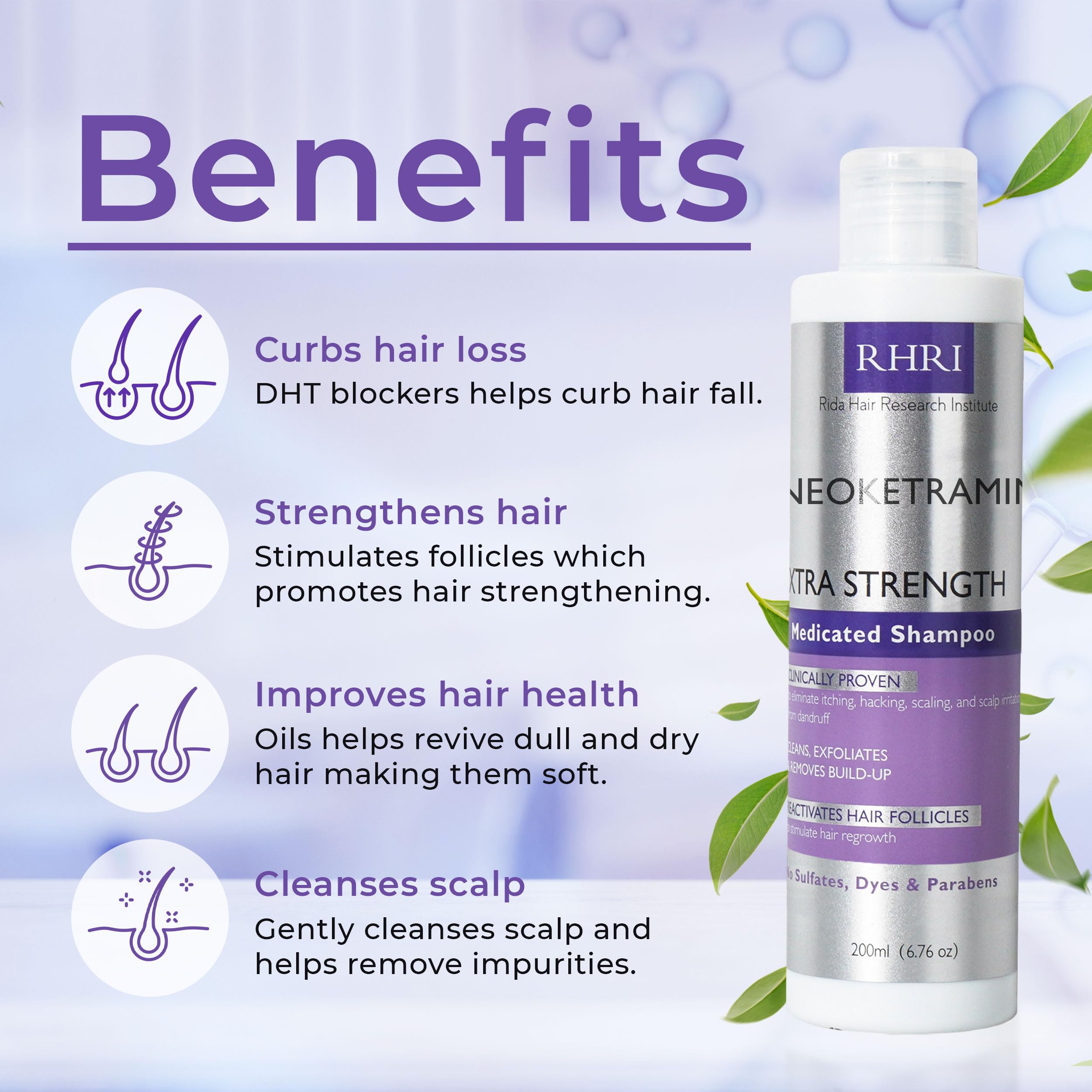 Rida Hair anti-fungal shampoo scrubber brush supports thorough scalp care.