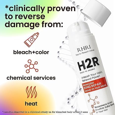 Rida Hair mask application on dry hair highlights rapid repair potential.