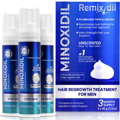 Rida Hair Remixidil foam bottle for precise scalp application and mess-free use