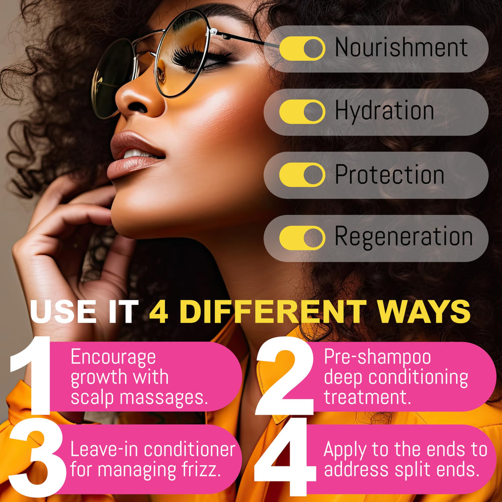 Rida Hair Research Institute Batana oil pour demonstrates lightweight, quick-absorbing formula for manageable hair