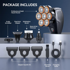 RieZanthic head shaver IPX8 waterproof design for easy shower use and quick rinse.